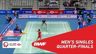 【動画】アンソニー・シニスカ・ギンティング VS 周天成 韓国オープン2018 準々決勝