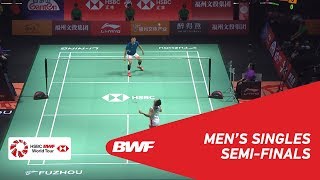 【動画】桃田賢斗 VS 諶龍 福州中国オープン2018 準決勝