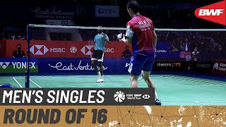 【動画】伍家朗 VS H. S. プラノイ インドネシアオープン2022 ベスト16